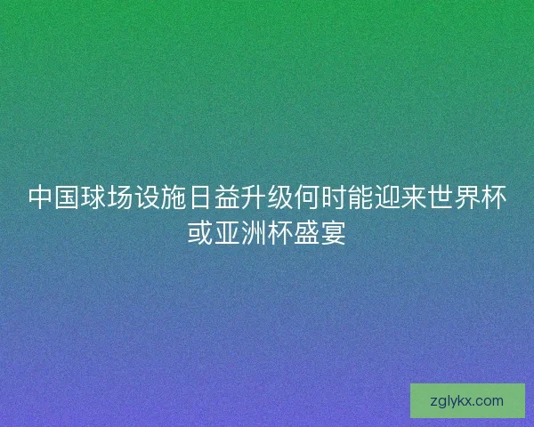 中国球场设施日益升级何时能迎来世界杯或亚洲杯盛宴