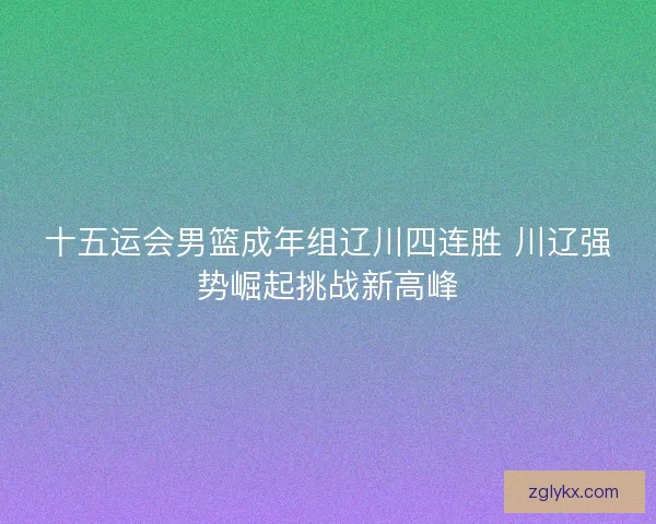 十五运会男篮成年组辽川四连胜 川辽强势崛起挑战新高峰